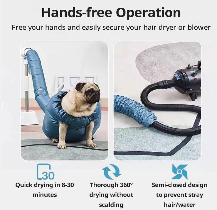 Pack Premium de Cuidado para Mascotas – Secado + Cepillado 2 en 1