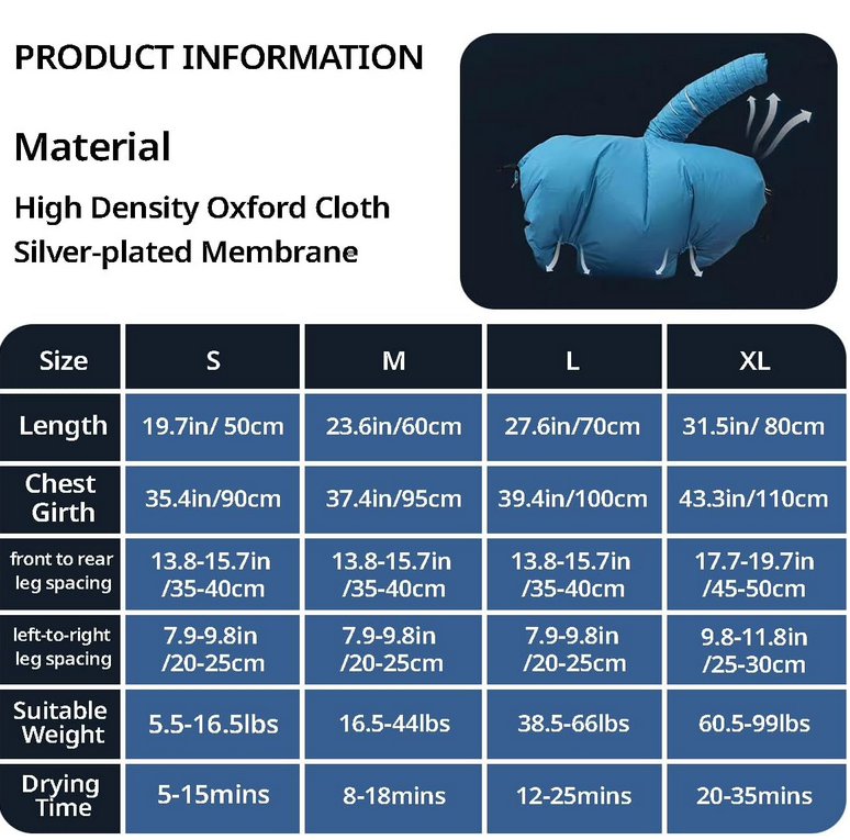 Secador plegable para mascotas