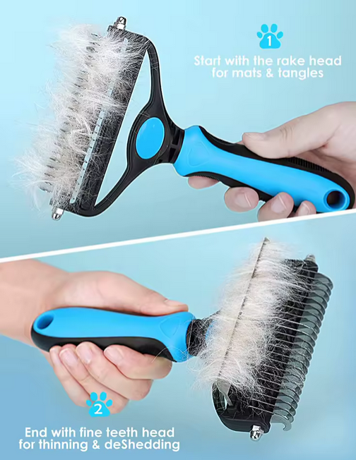 Cepillo de mascotas 2 en 1