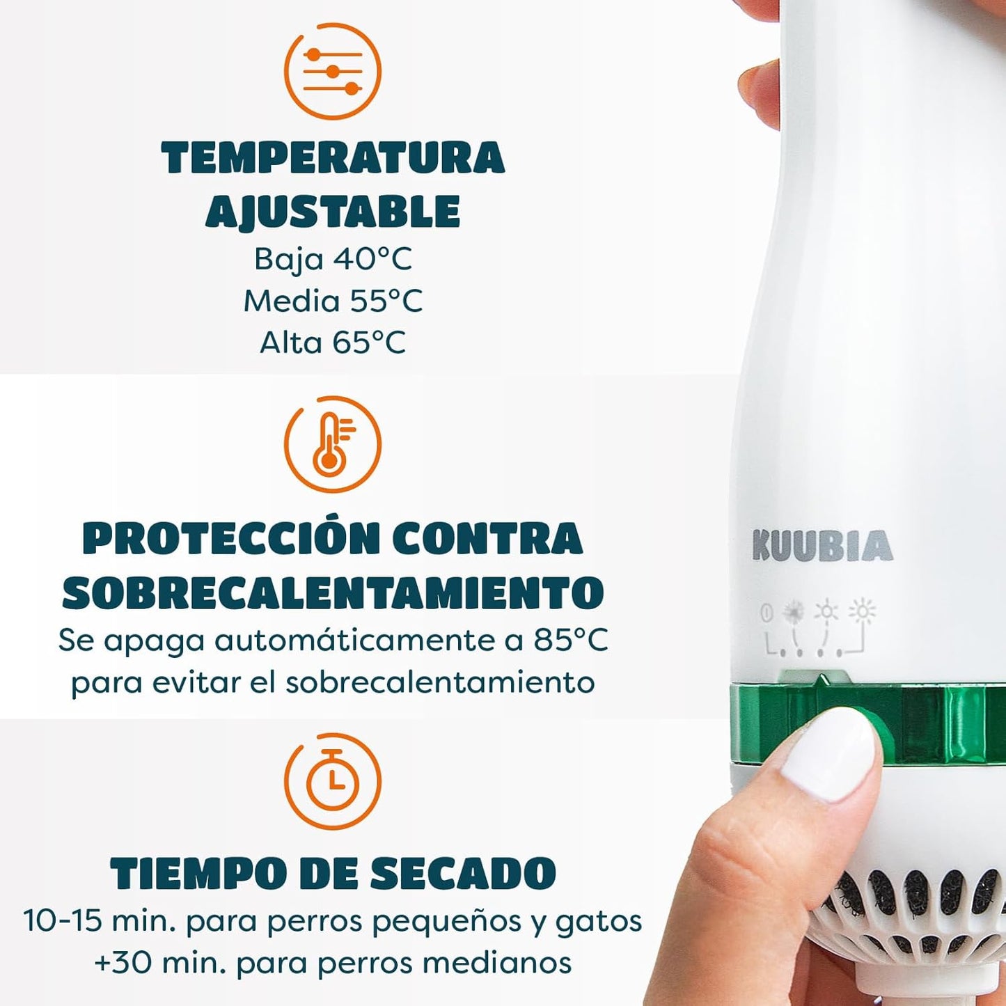 Secador-Cepillo para Mascotas 2 en 1 | Cuidado y Secado Rápido - Portátil y Eficiente
