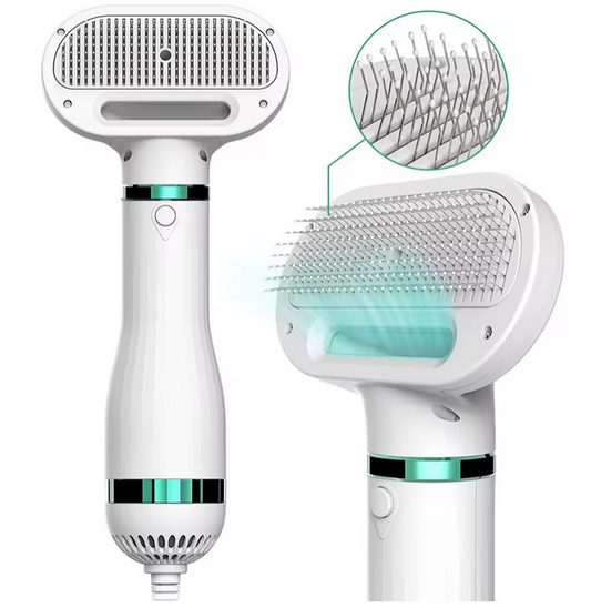 Secador-Cepillo para Mascotas 2 en 1 | Cuidado y Secado Rápido - Portátil y Eficiente