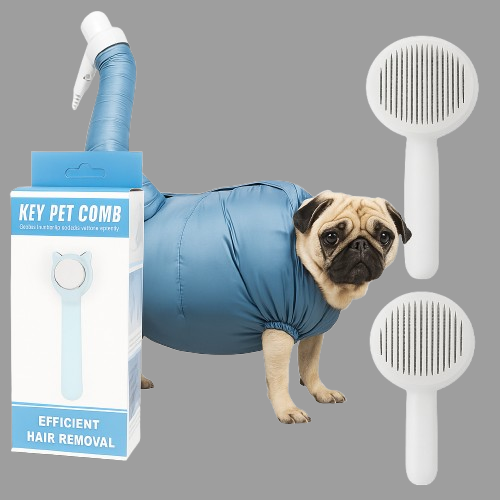 Pack Premium de Cuidado para Mascotas – Secado + Cepillado 2 en 1